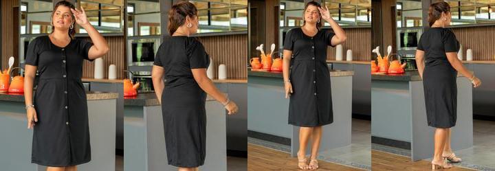 Vestido Preto em Malha