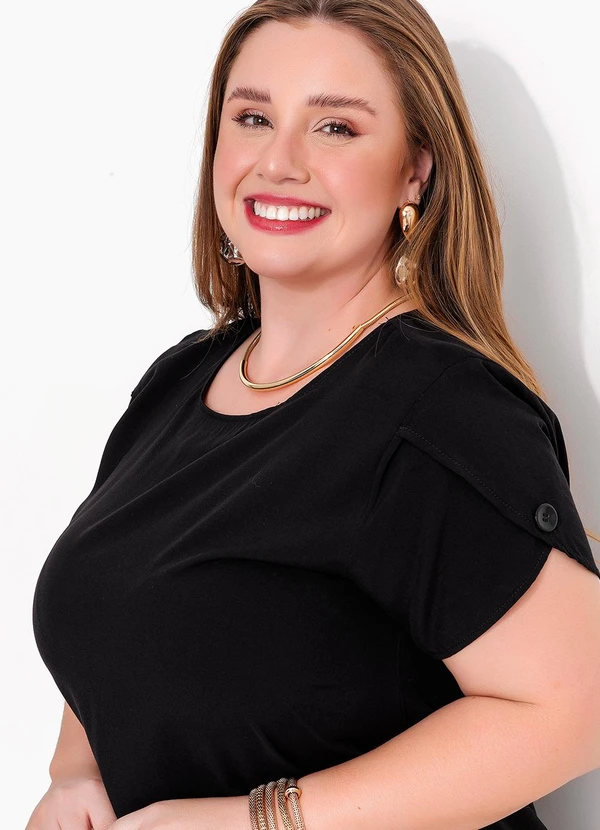 Marguerite - Vestido Preto em Viscose Plana 2