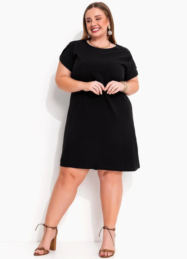 Marguerite - Vestido Preto em Viscose Plana 3