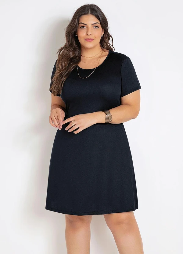 Marguerite - Vestido Preto Evasê Plus Size 6