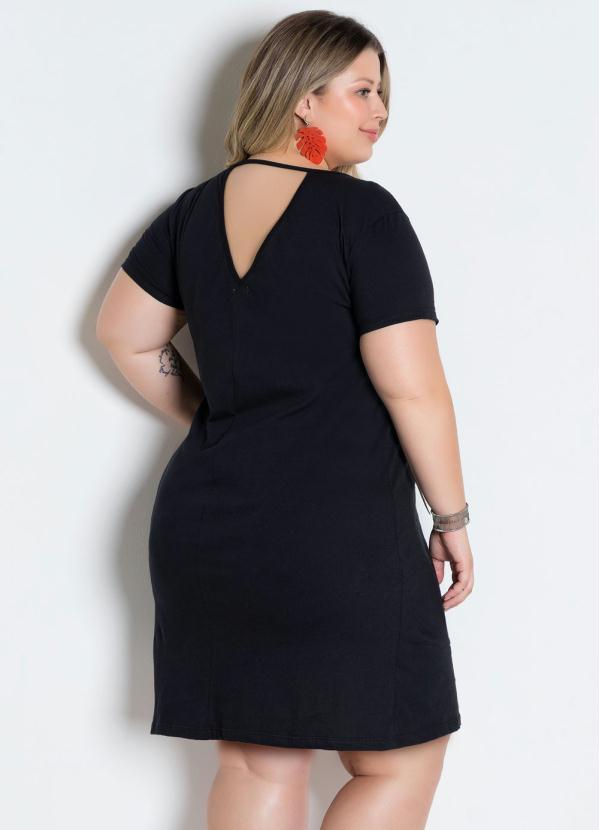Marguerite - Vestido Preto Plus Size com Vazado nas Costas 2