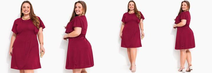 Vestido Bord Plus Size Evas