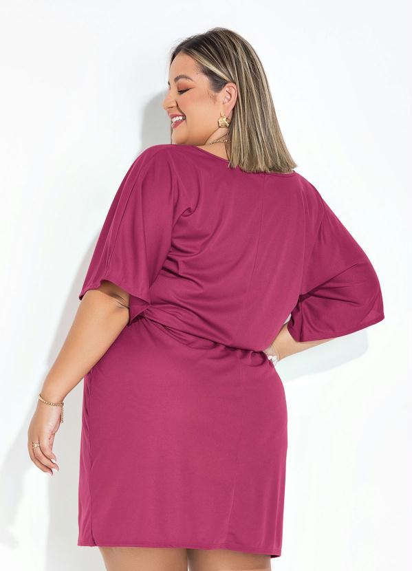Marguerite - Vestido Púrpura com Mangas Amplas Plus Size 2