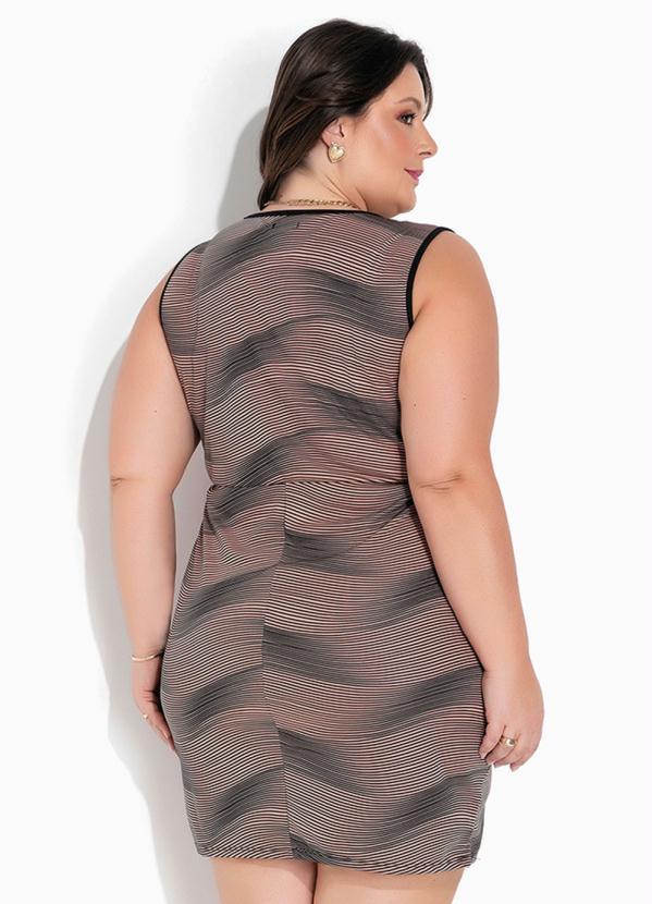 Marguerite - Vestido Rajada Laranja Tubinho Plus Size 4