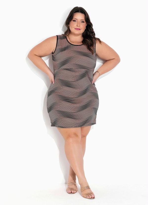 Marguerite - Vestido Rajada Laranja Tubinho Plus Size 2