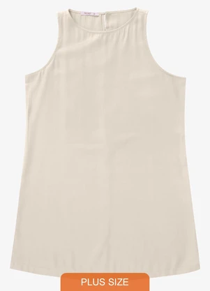 Secret Glam - Vestido Regata Plus Size Bege - SECRET GLAM