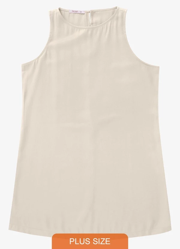 Secret Glam - Vestido Regata Plus Size Bege