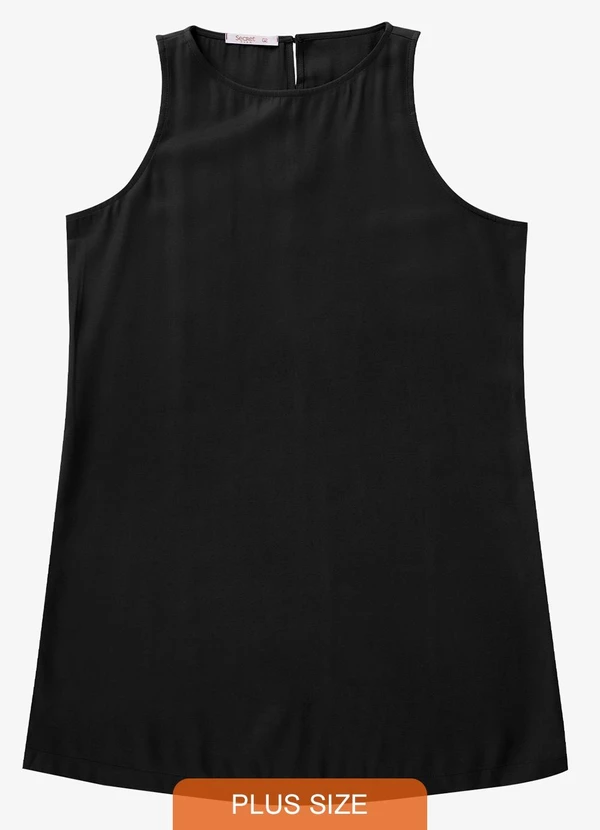 Secret Glam - Vestido Regata Plus Size Preto