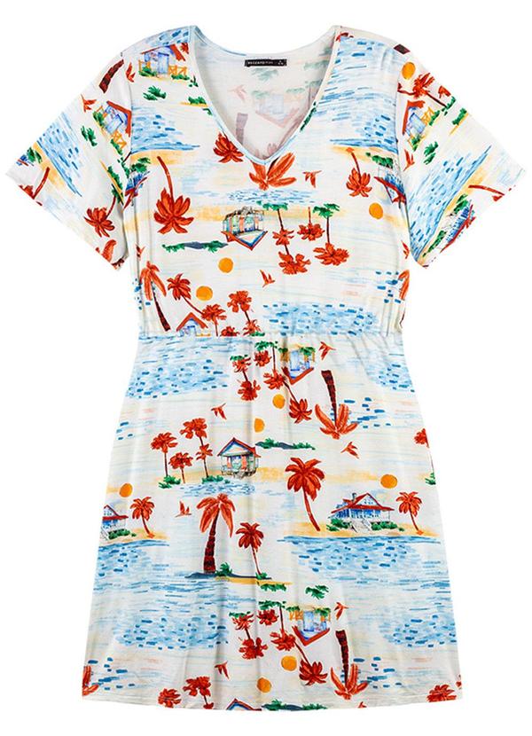 Rezzato - Vestido Summer Paradise Plus Size Branco