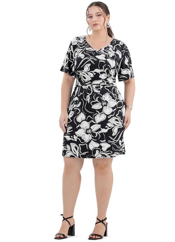 Rezzato - Vestido Summer Paradise Plus Size Feminino Preto 1