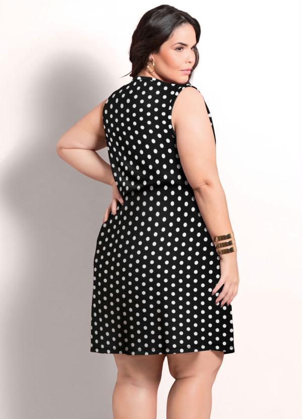 Marguerite - Vestido Transpassado Poá Plus Size 2