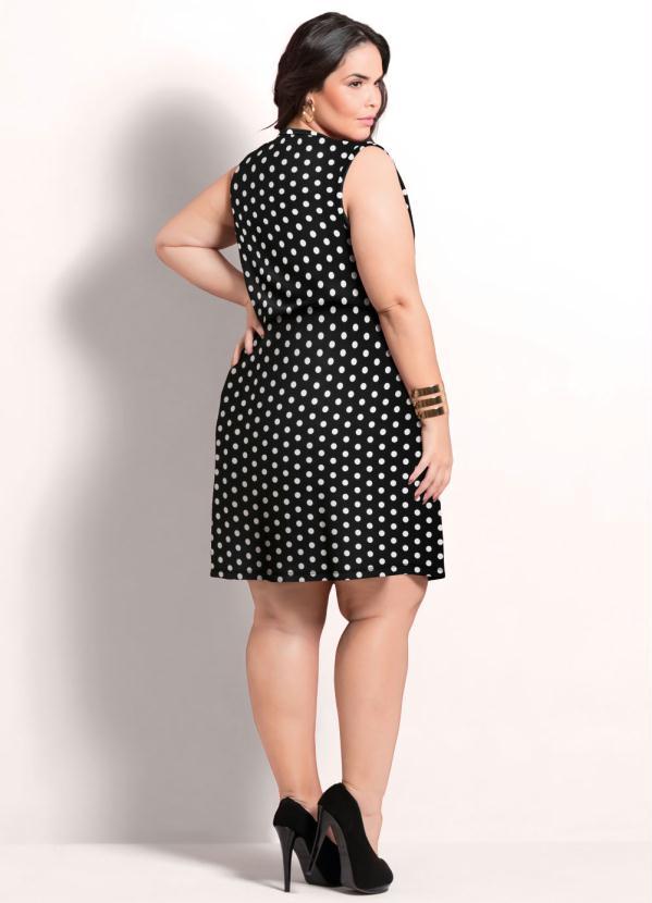 Marguerite - Vestido Transpassado Poá Plus Size 4