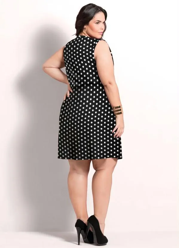 Marguerite - Vestido Transpassado Poá Plus Size 4