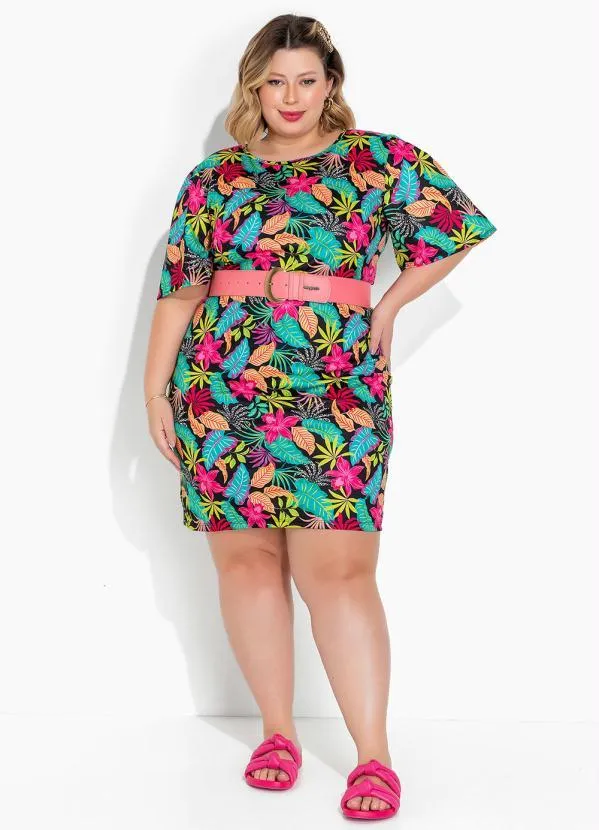 Marguerite - Vestido Tropical com Mangas Amplas Plus Size 3