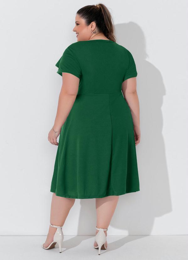 Marguerite - Vestido Verde Bandeira Plus Size 2