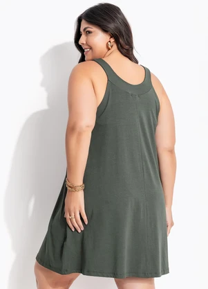 Marguerite - Vestido Verde em Malha de Viscose - MARGUERITE