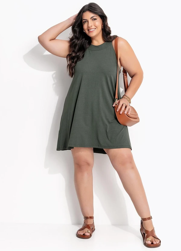 Marguerite - Vestido Verde em Malha de Viscose 3