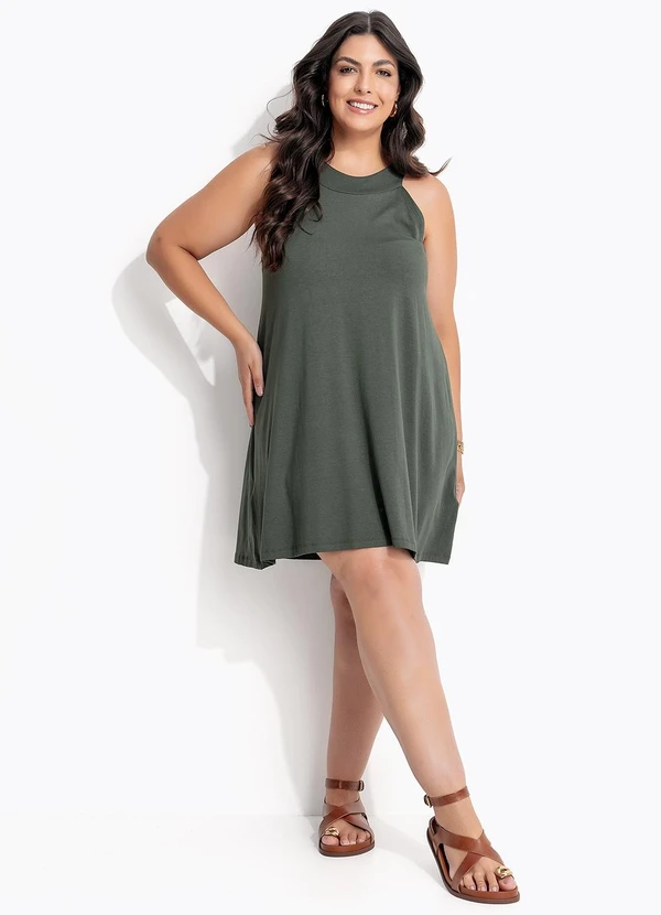 Marguerite - Vestido Verde em Malha de Viscose 5