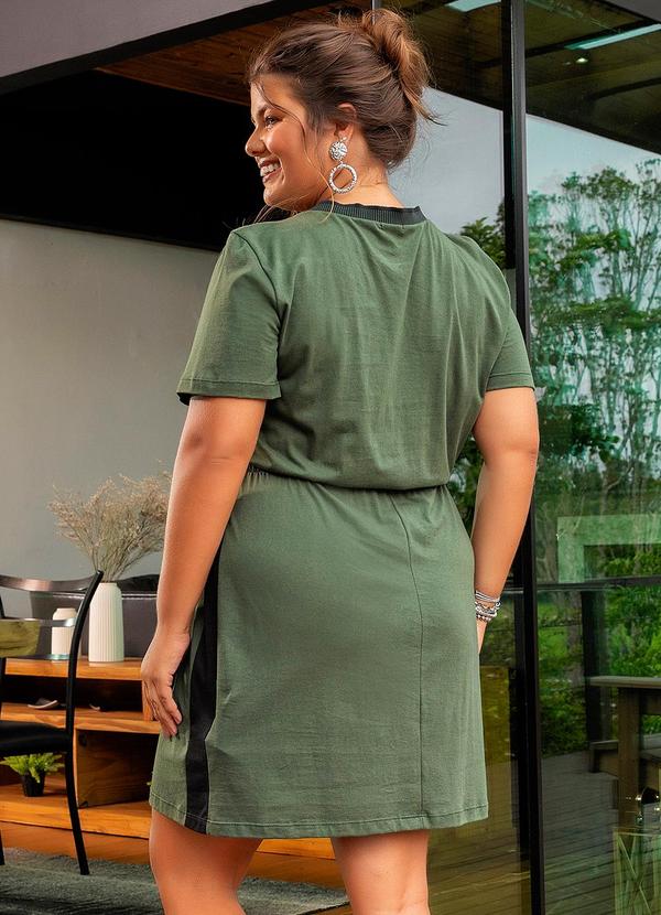 Marguerite - Vestido Verde Militar em Malha de Algodão 2
