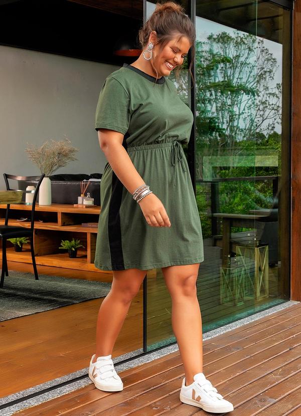 Marguerite - Vestido Verde Militar em Malha de Algodão 5