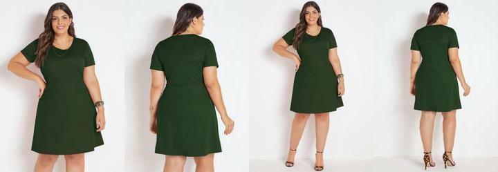 Vestido Verde Militar em Malha