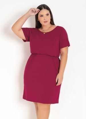 Vestido (Vermelho) com Amarrao Plus Size