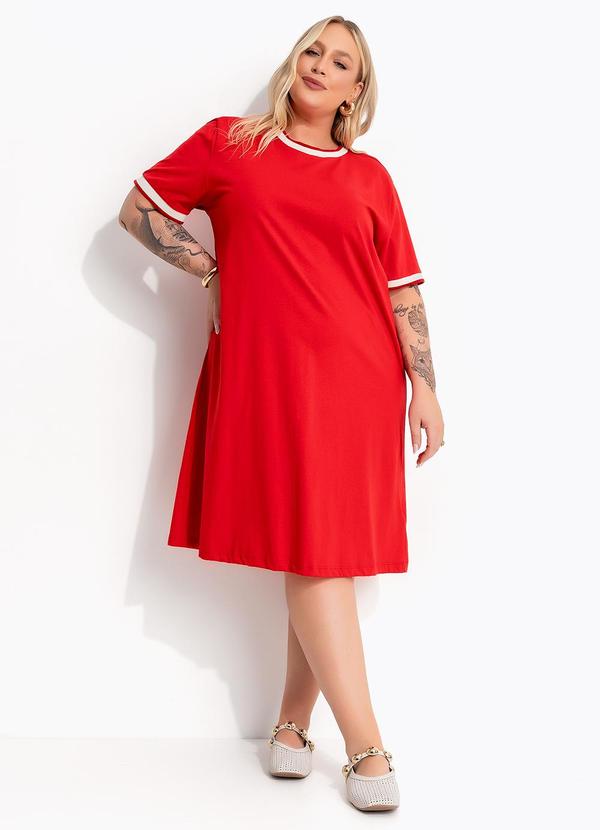 Marguerite - Vestido Vermelho em Malha de Algodão