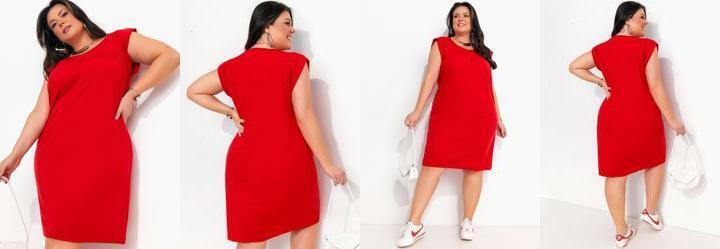 Vestido Vermelho em Malha