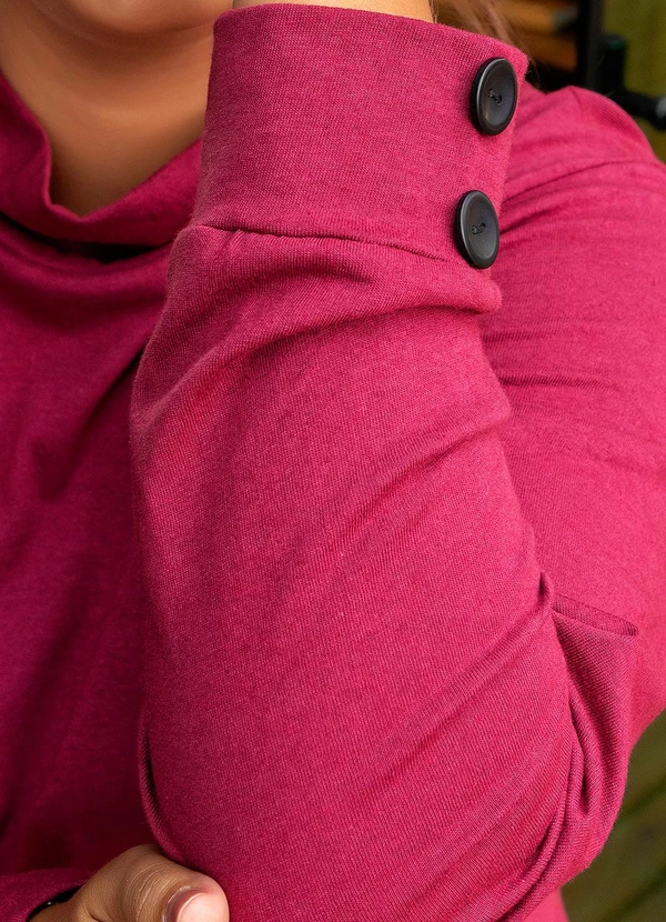 Marguerite - Vestido Vinho em Malha de Algodão 5