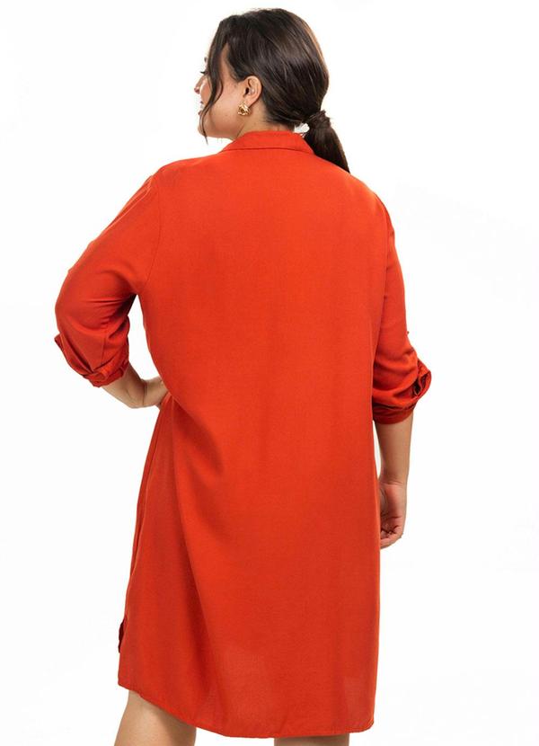 Secret Glam - Vestido Viscose Sarjada Twill Terracota 2