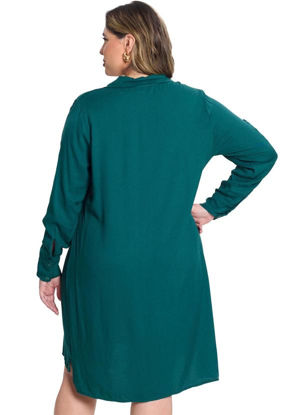 Secret Glam - Vestido Viscose Sarjada Twill Verde 2