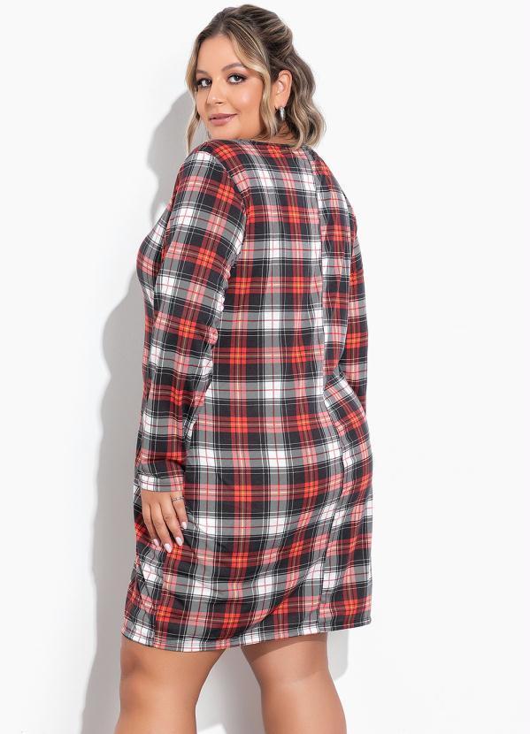 Marguerite - Vestido Xadrez Decote Quadrado Plus Size 3