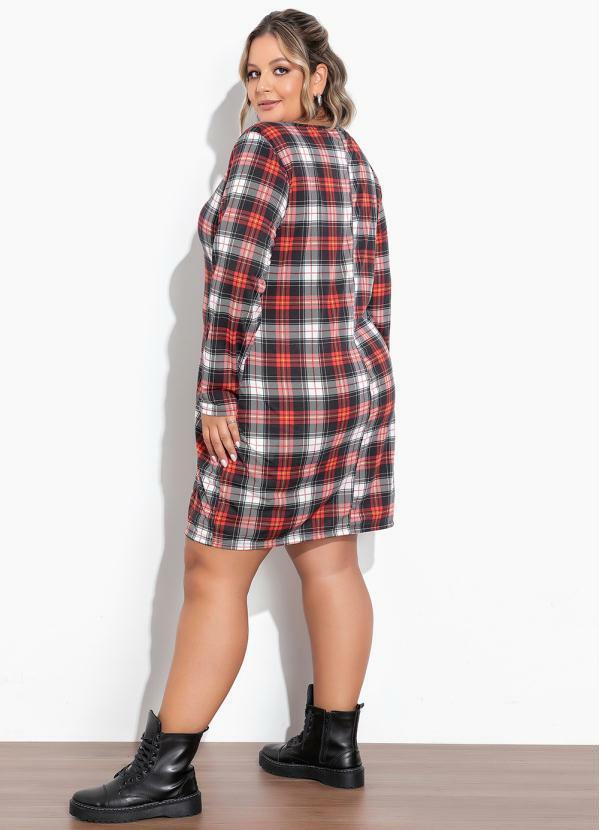 Marguerite - Vestido Xadrez Decote Quadrado Plus Size 5