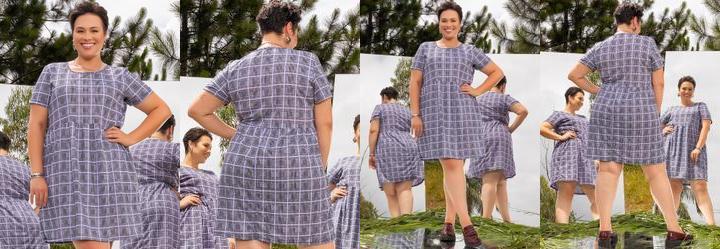 Vestido Xadrez em Malha
