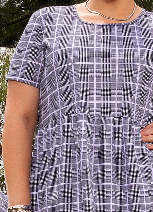 Marguerite - Vestido Xadrez em Malha 1