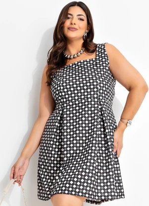 Marguerite - Vestido Xadrez em Moletinho - MARGUERITE