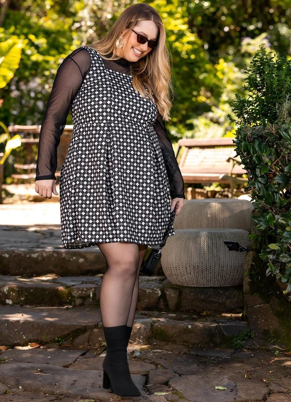 Marguerite - Vestido Xadrez em Moletinho 11