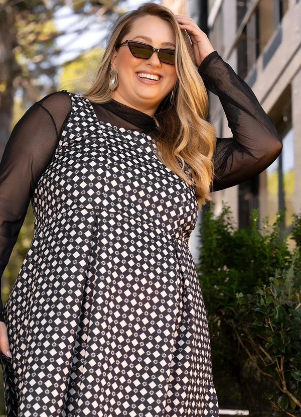 Marguerite - Vestido Xadrez em Moletinho 13