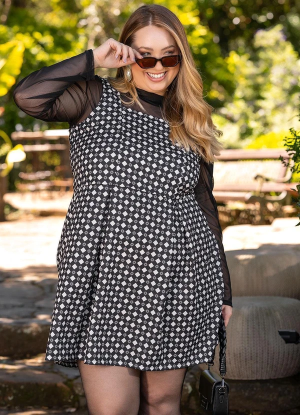 Marguerite - Vestido Xadrez em Moletinho 14