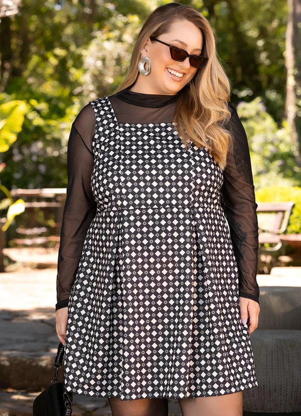 Marguerite - Vestido Xadrez em Moletinho 8