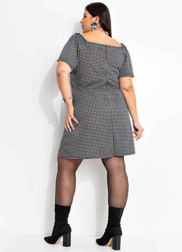 Vestido Quadriculado Vestido Xadrez Transpassado Vestido Xadrez
