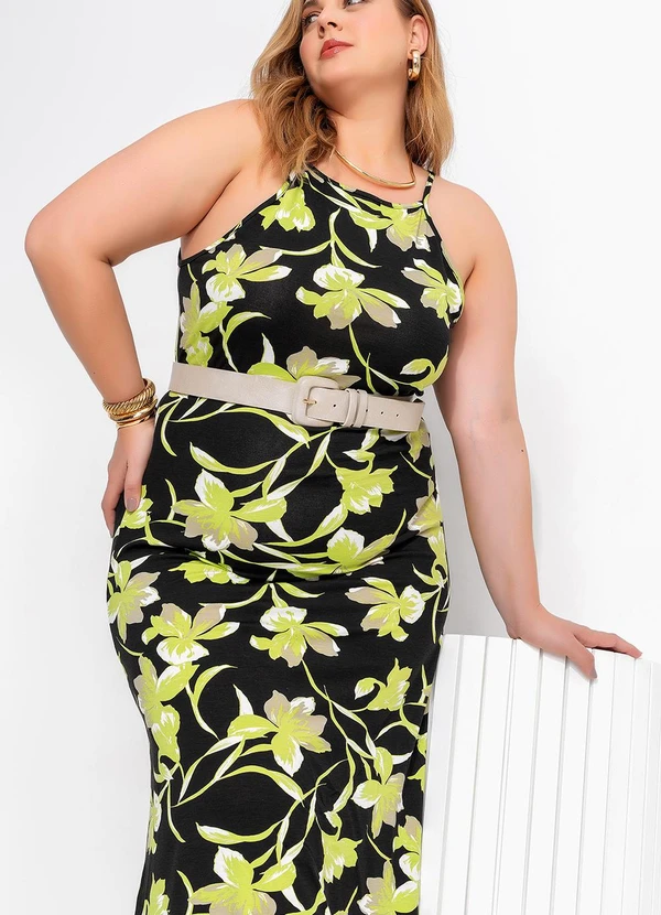 Marguerite - Vestido Preto em Malha de Viscose 5