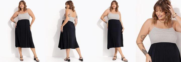 Vestido Preto em Malha Texturizada