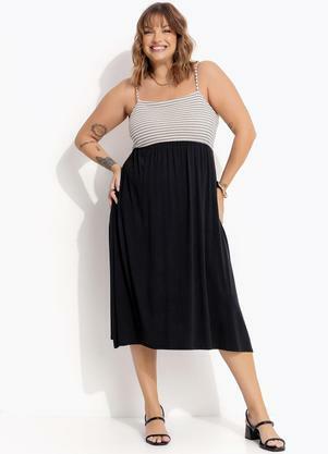 Vestido (Preto) em Malha Texturizada