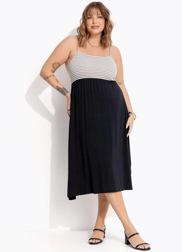 Marguerite - Vestido Preto em Malha Texturizada 3