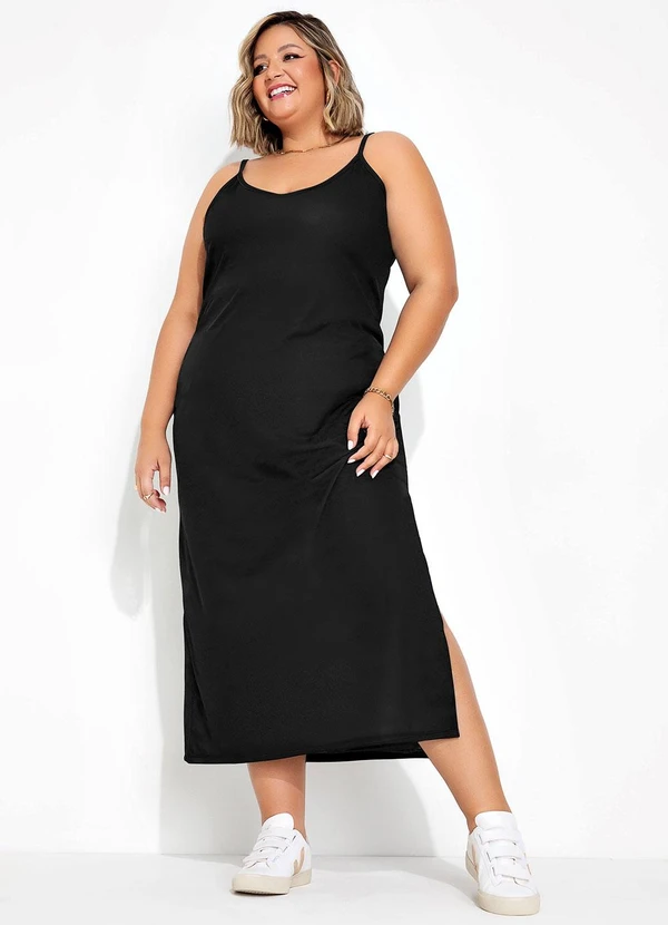 Marguerite - Vestido Preto em Malha