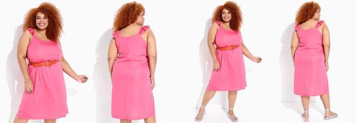 Vestido Rosa Fcsia em Malha