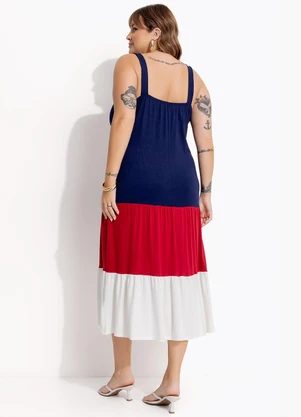 Marguerite - Vestido Azul Escuro em Malha de Viscose - MARGUERITE