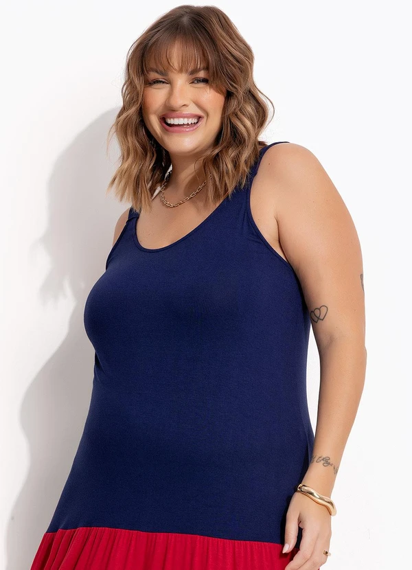 Marguerite - Vestido Azul Escuro em Malha de Viscose 6