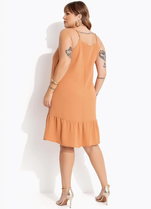 Marguerite - Vestido Bege em Crepe Plano 5